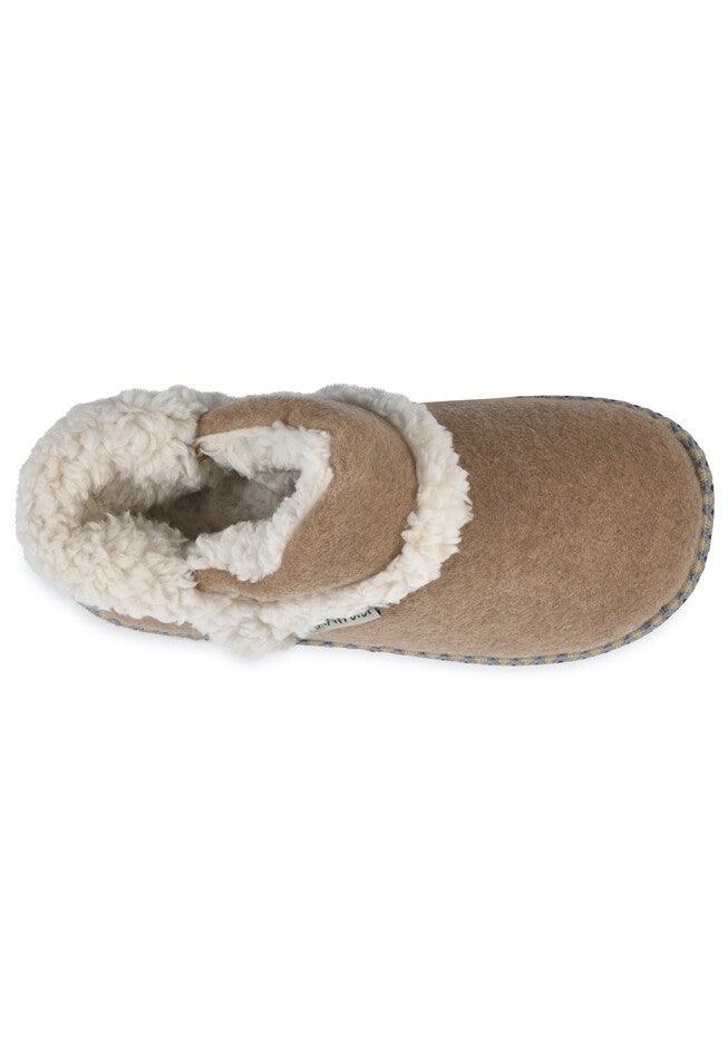 Faux Wool Felted Ankle Boot Slippers, , alternate image number 4