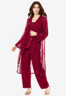Three-Piece Beaded Pant Suit, RICH BURGUNDY, hi-res image number null