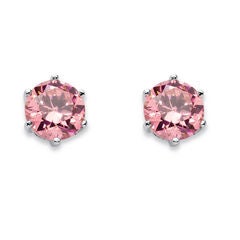 Birthstone .925 Sterling Silver Stud Earrings