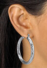 Mutil Colored Plated Hoop Earring 4 Pair Set, , alternate image number null