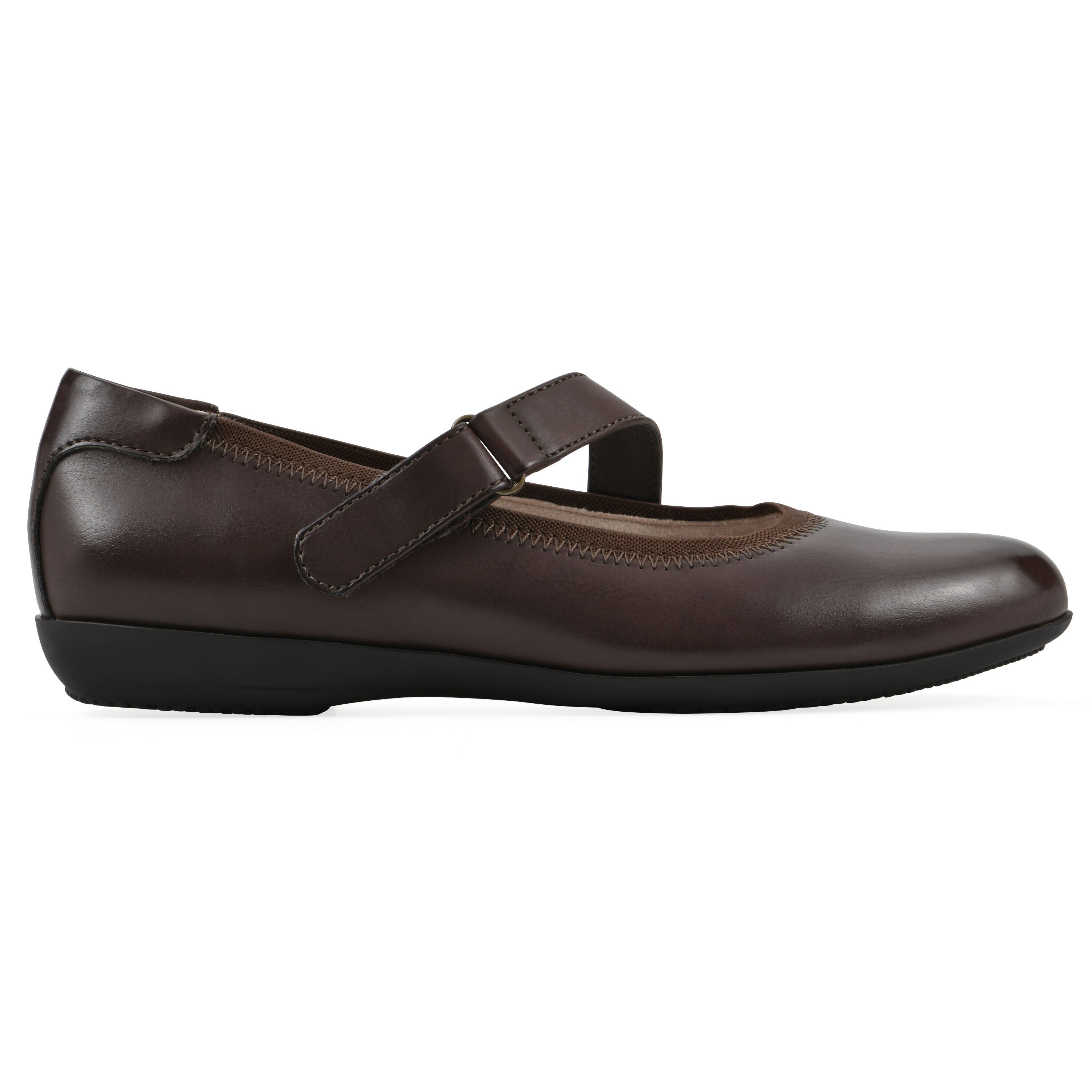 Carwen Ballet Flat, DARK BROWN SMOOTH, alternate image number 2