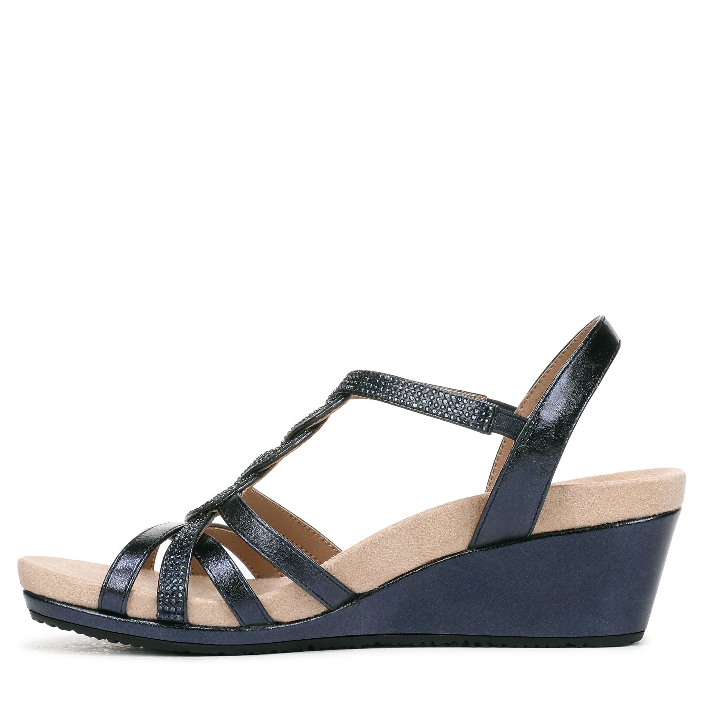 Miami Wedge Sandal, LUX NAVY, alternate image number 5