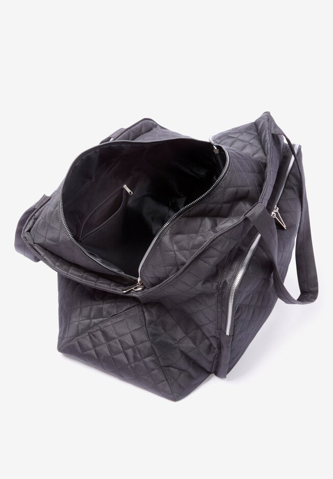 Quilted Microfiber Tote Bag, , alternate image number null