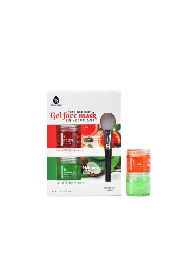 15 Minute Facial Therapy Face Mask And Applicator, 2 PACK, hi-res image number 0