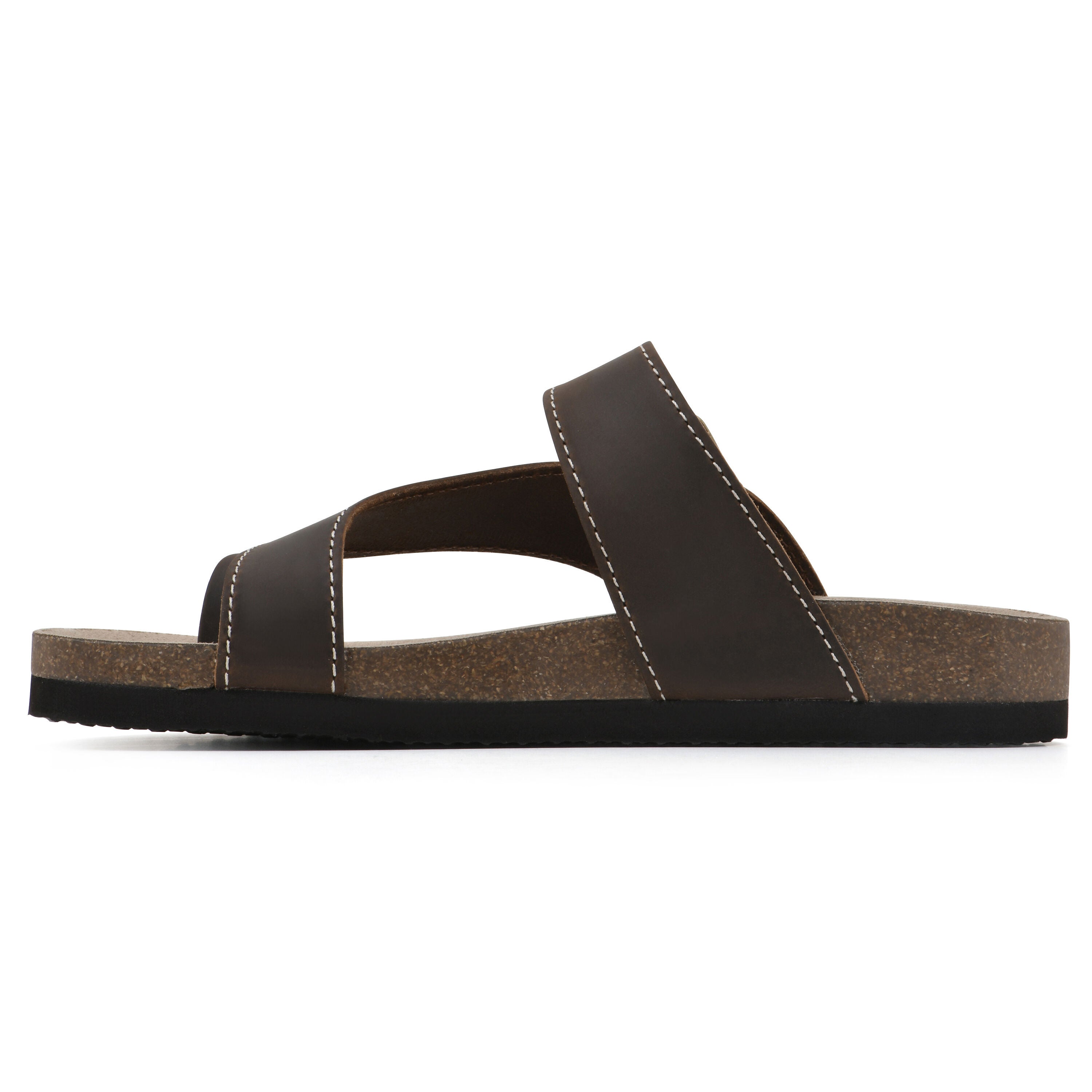 Carly Footbed Sandal, BROWN LEATHER, alternate image number 3