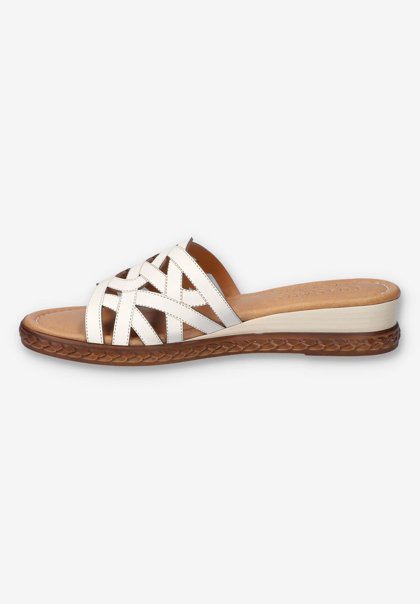 Edda Wedge Sandal, WHITE, alternate image number 4