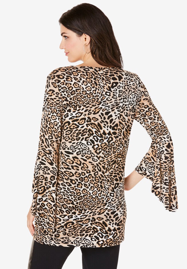 Crisscross Bell-Sleeve Ultra Femme Tunic, , on-hover image number null