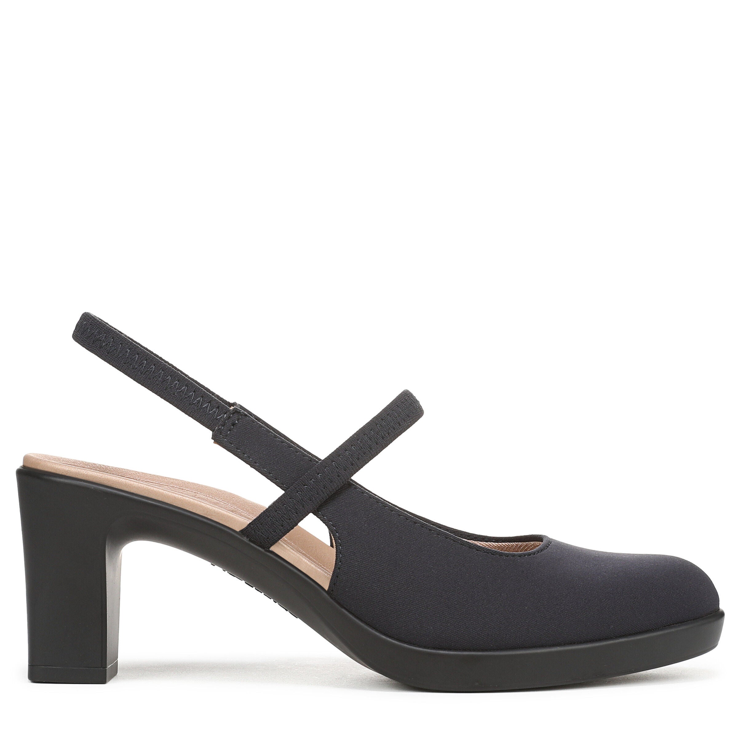 Evoke Slingback Pump, LUX NAVY FABRIC, alternate image number 3