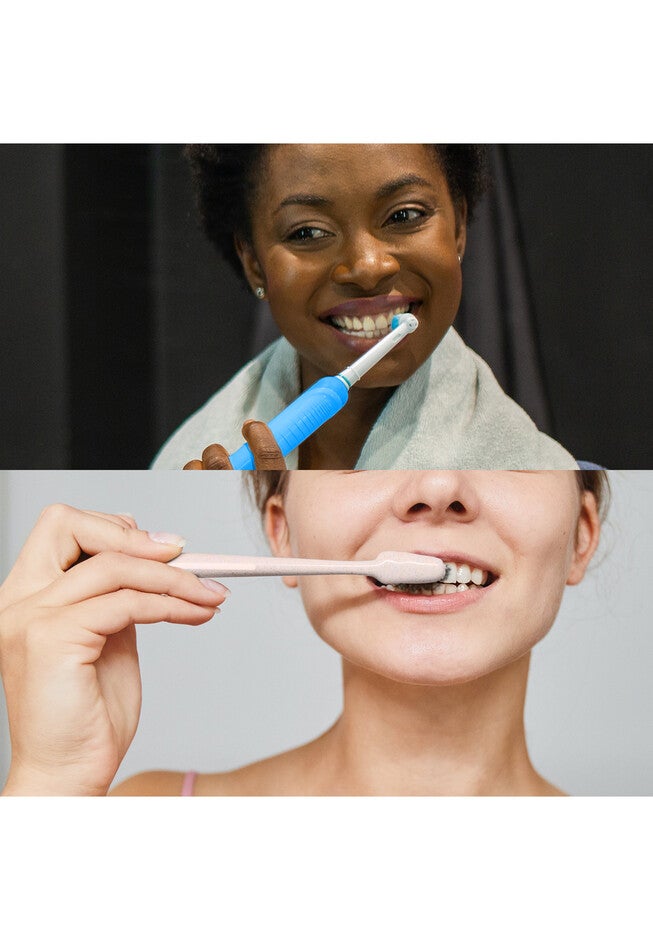 Usb Rechargeable Rotary Toothbrush + Freebie Activated Coconut Charcoal Powder Natural Teeth Whitener, , on-hover image number null