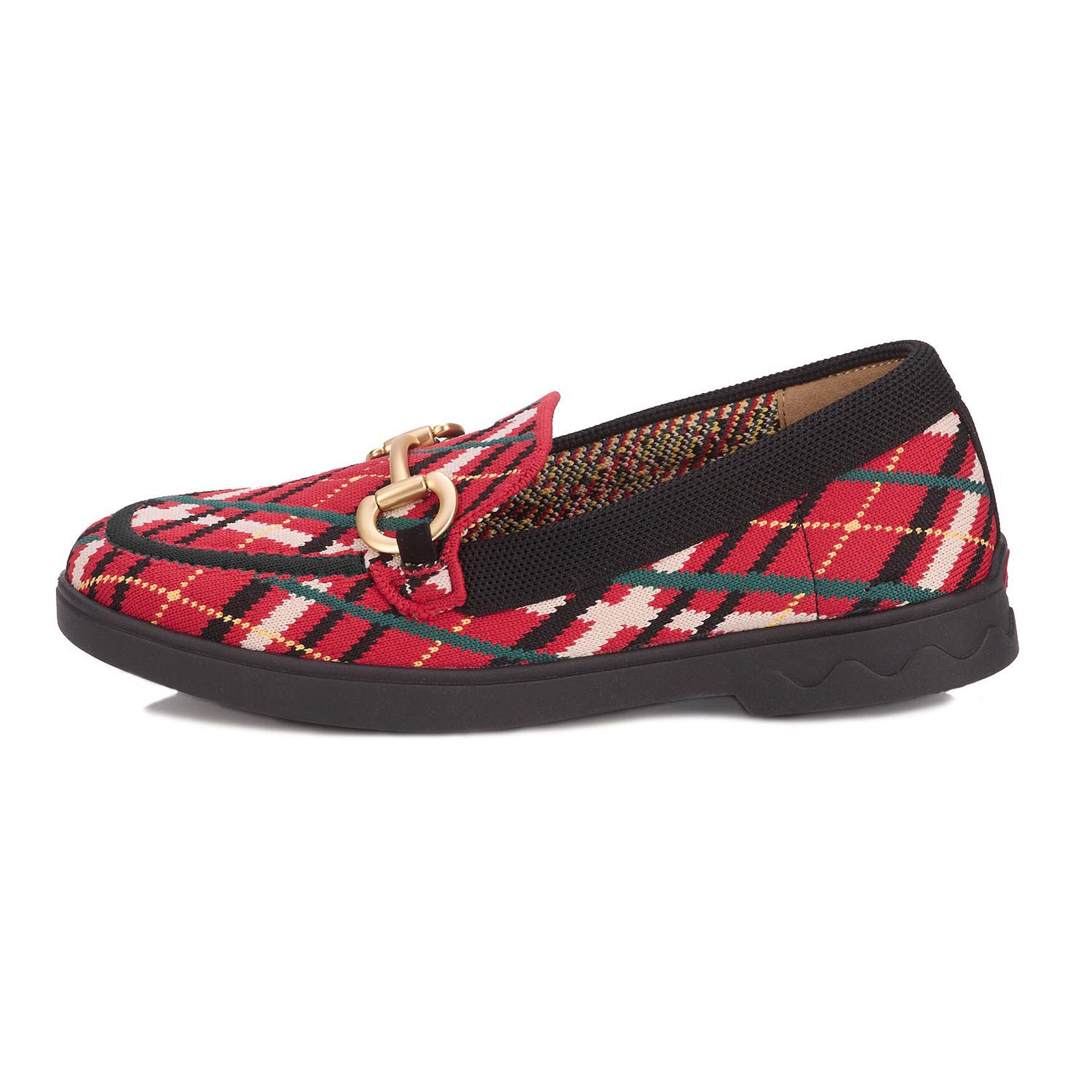 Gwyneth Stretch Knit Loafer, TARTAN PLAID, alternate image number 3