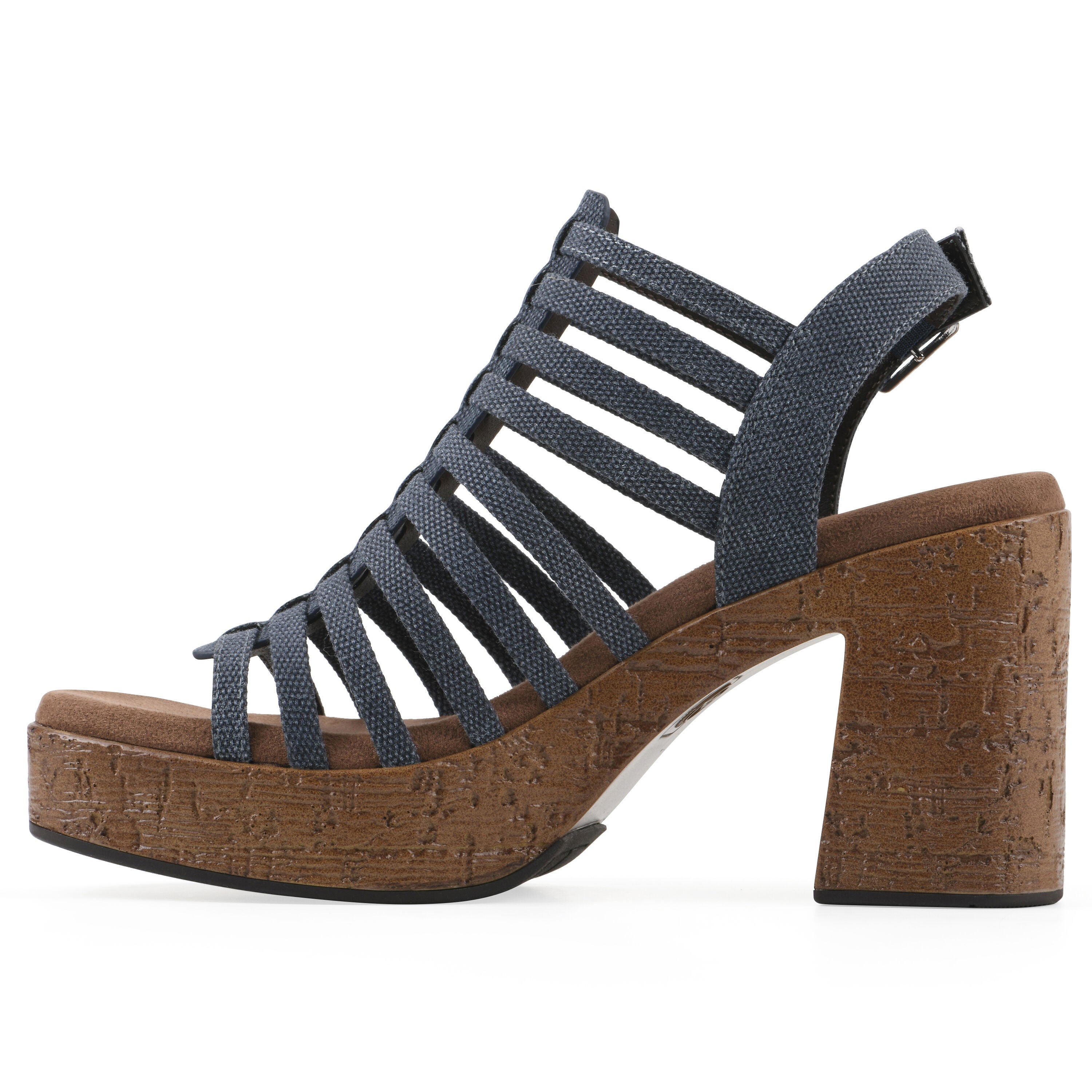 Barbea Platform Sandal, DENIM BLUE FABRIC, alternate image number 3