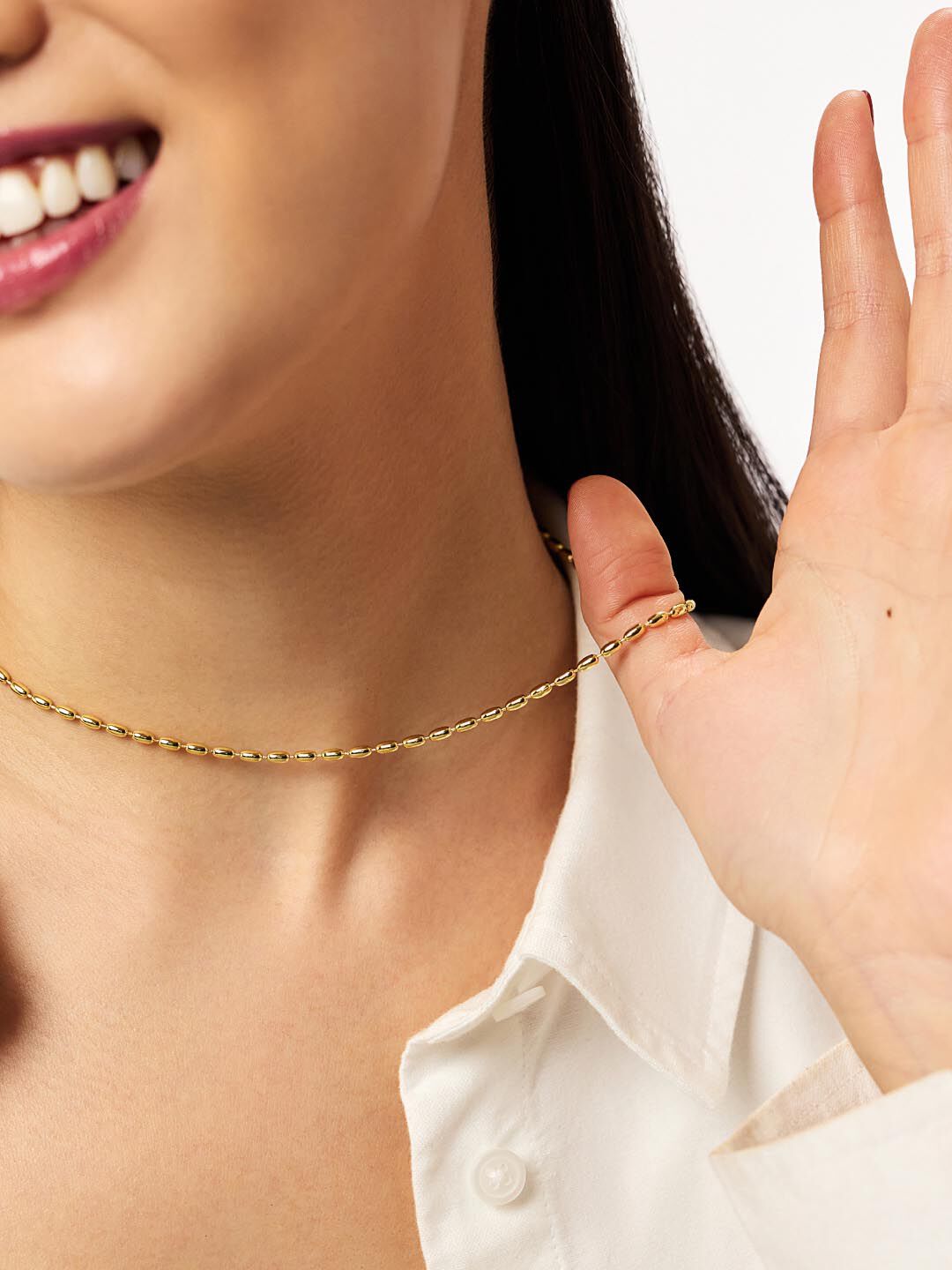 Ball Chain Necklace - Capri, GOLD, alternate image number 2