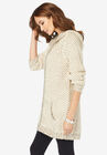 Tweed Thermal Hoodie Cardigan, , alternate image number null