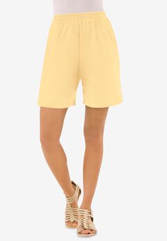 Plus Size Soft Knit Pull-On Short