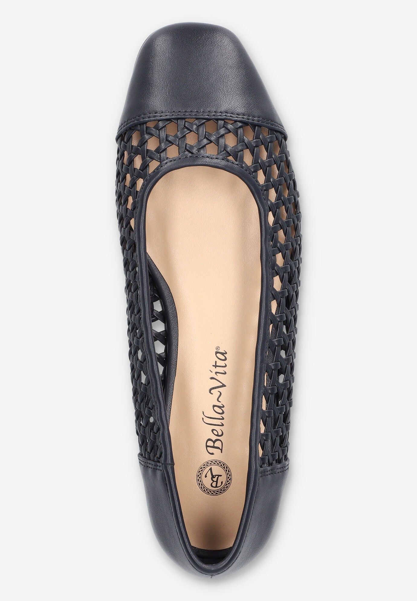Beloved Square Toe Flat, NAVY, alternate image number 6