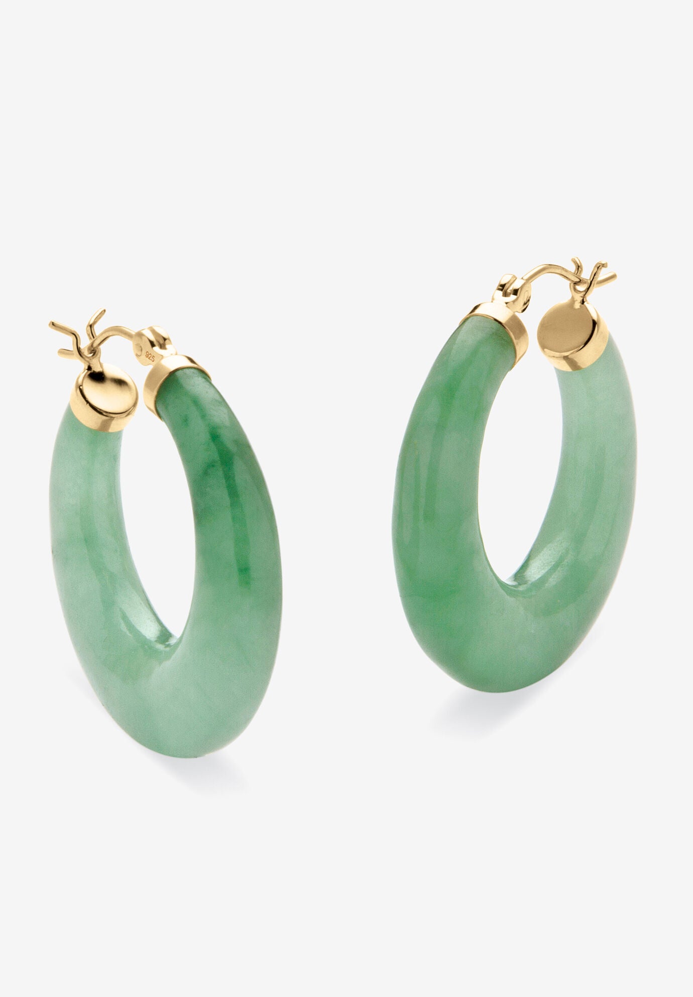Genuine jade hoop earrings deals