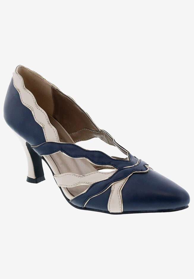 Cocktail Pump, NAVY WHITE, hi-res image number null