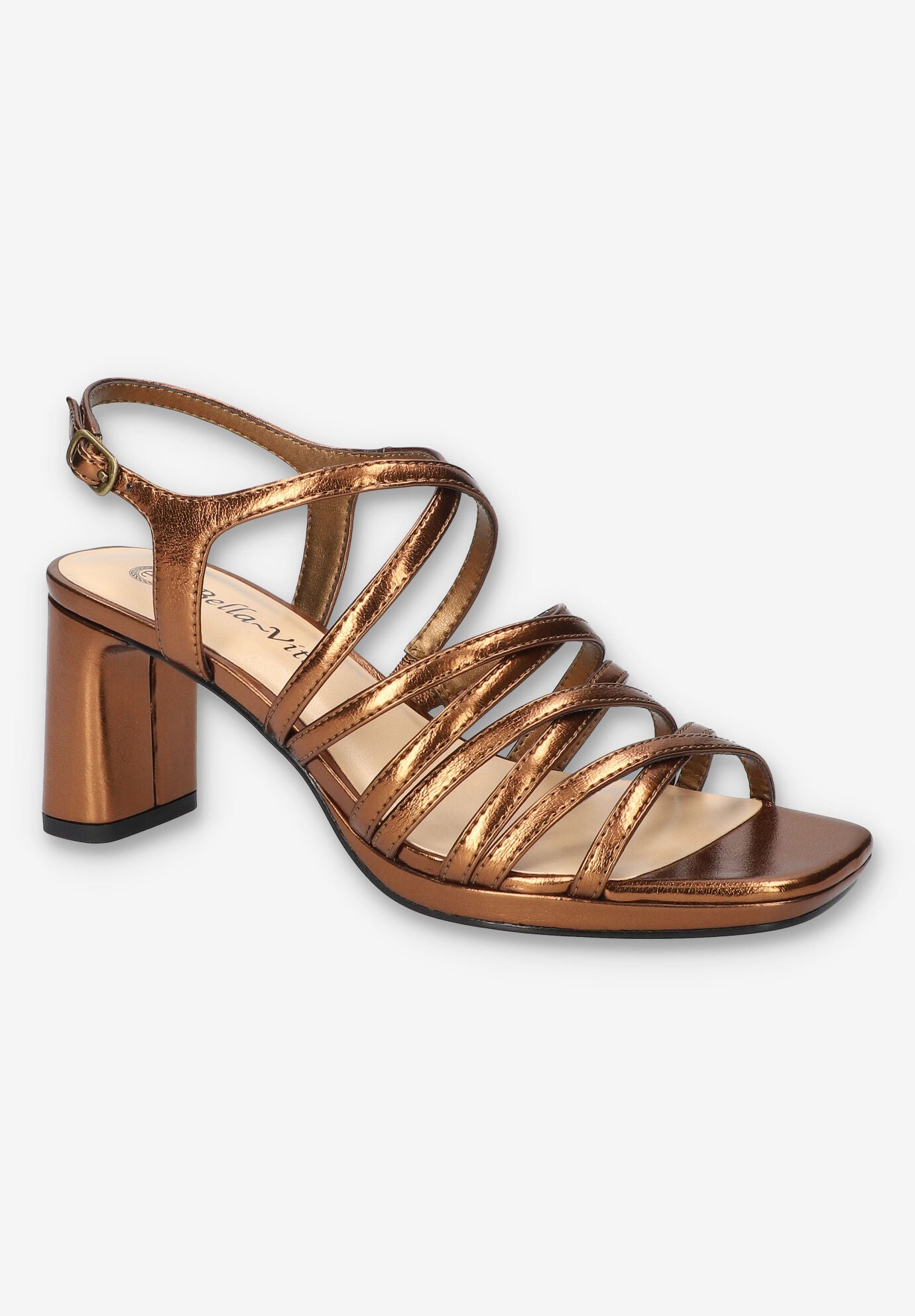 Damsel Square Toe Heeled Sandal, BRONZE METALLIC, hi-res image number 0