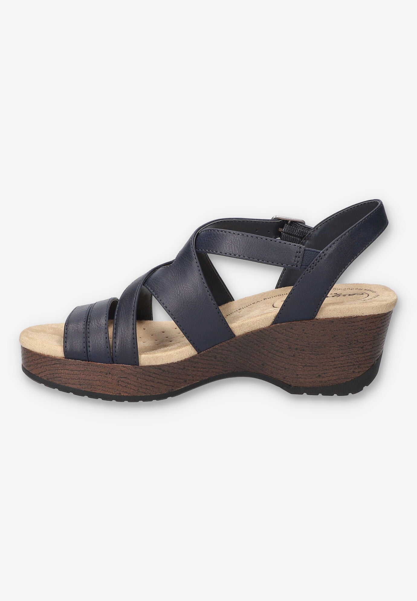Rosella Slip-Resistant Sandal, NAVY, alternate image number 4