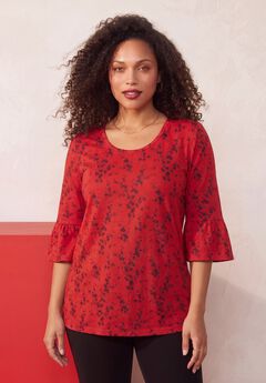 Plus Size Cotton Ultimate Bell Sleeve Tee