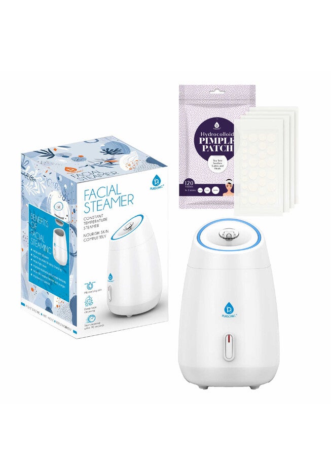 Advanced Facial Steamer & Hydrocolloid Pimple Patch Set, O, hi-res image number null