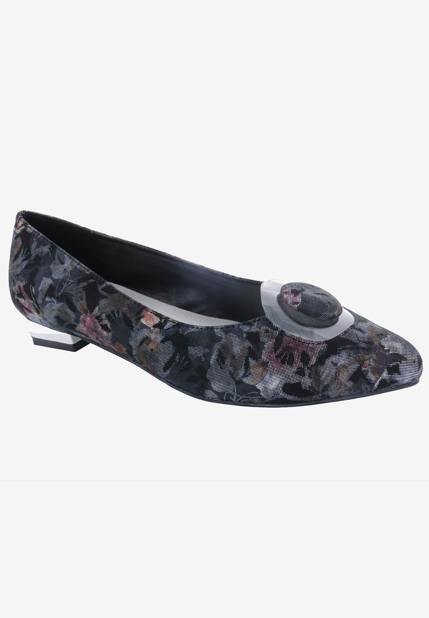 Frilly Loafer, BLACK FLORAL TEXTILE, hi-res image number 0