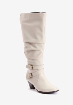 Wide Calf White Boots
