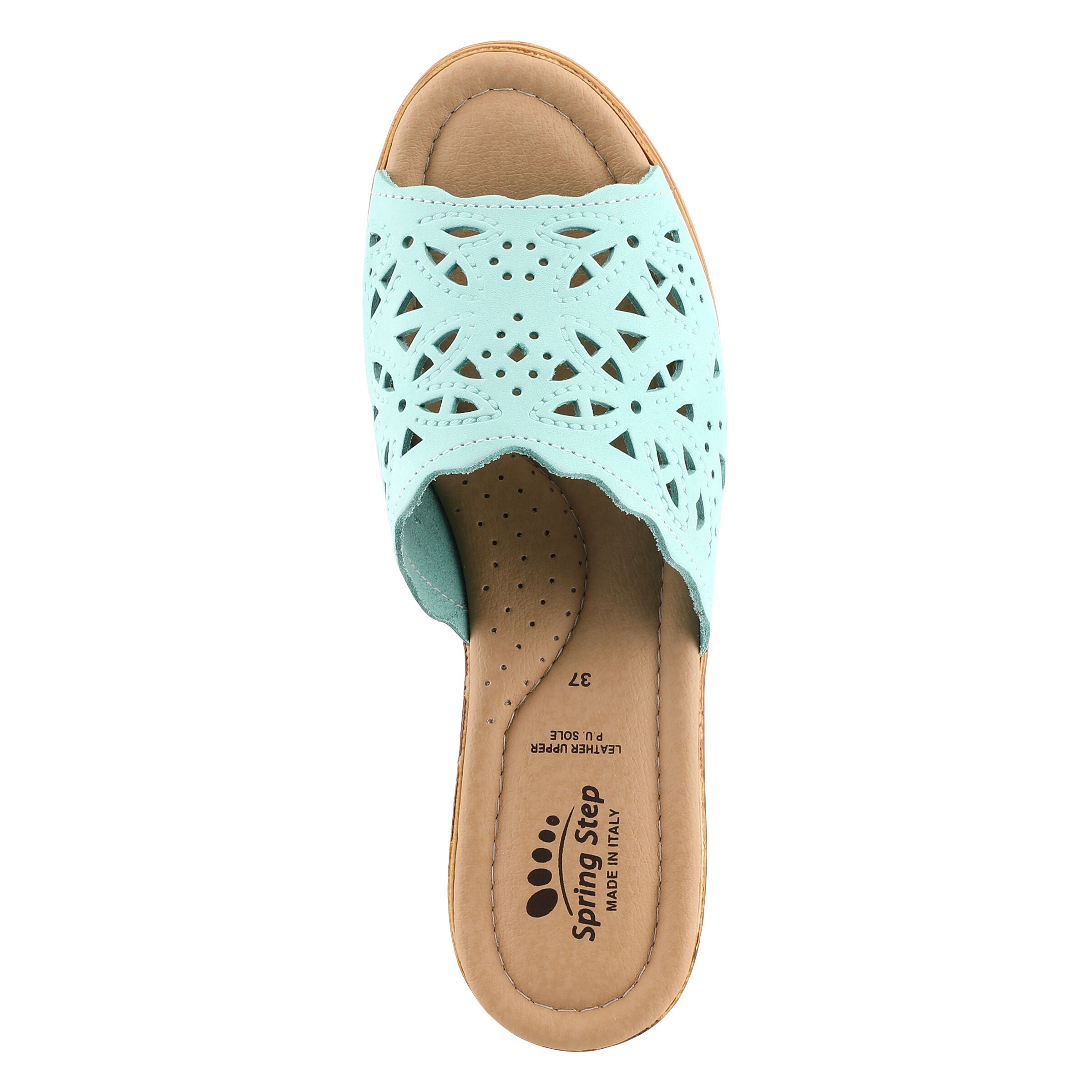 Estella Sandal, MINT GREEN NUBUCK, alternate image number 3