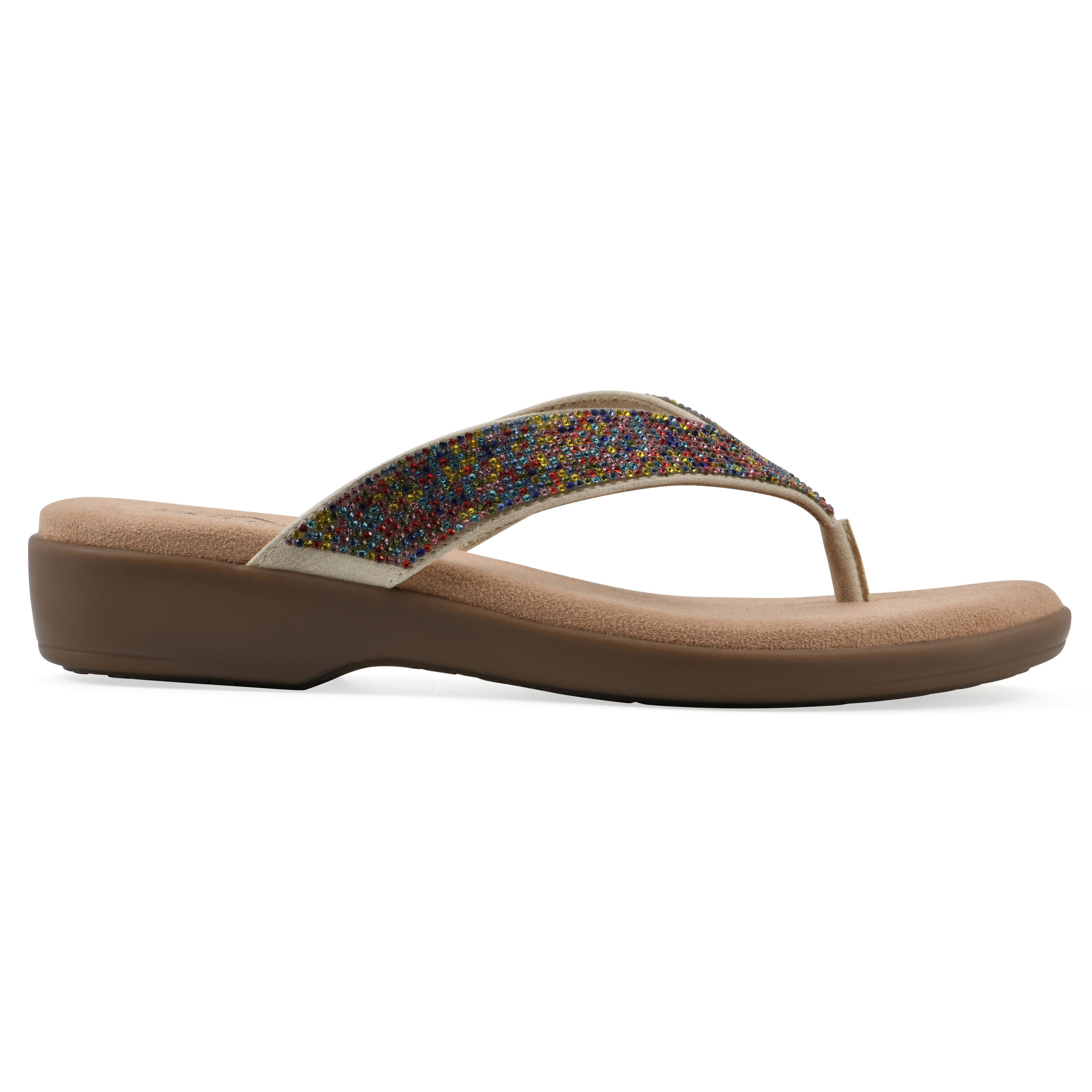 Becharm Thong Sandal, MULTI FABRIC, alternate image number 2