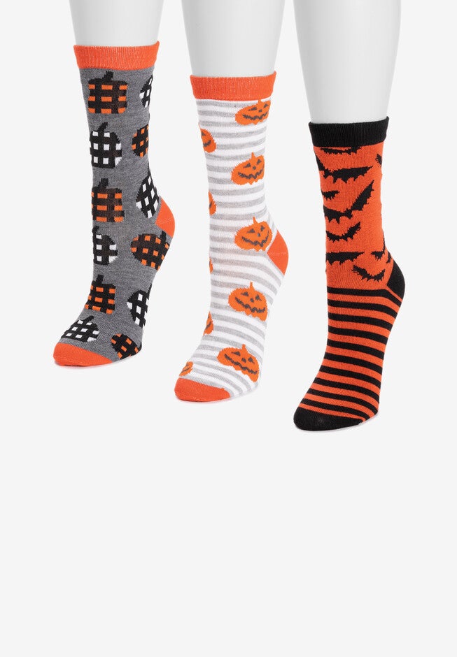3 Pack Holiday Crew Socks, , alternate image number 3