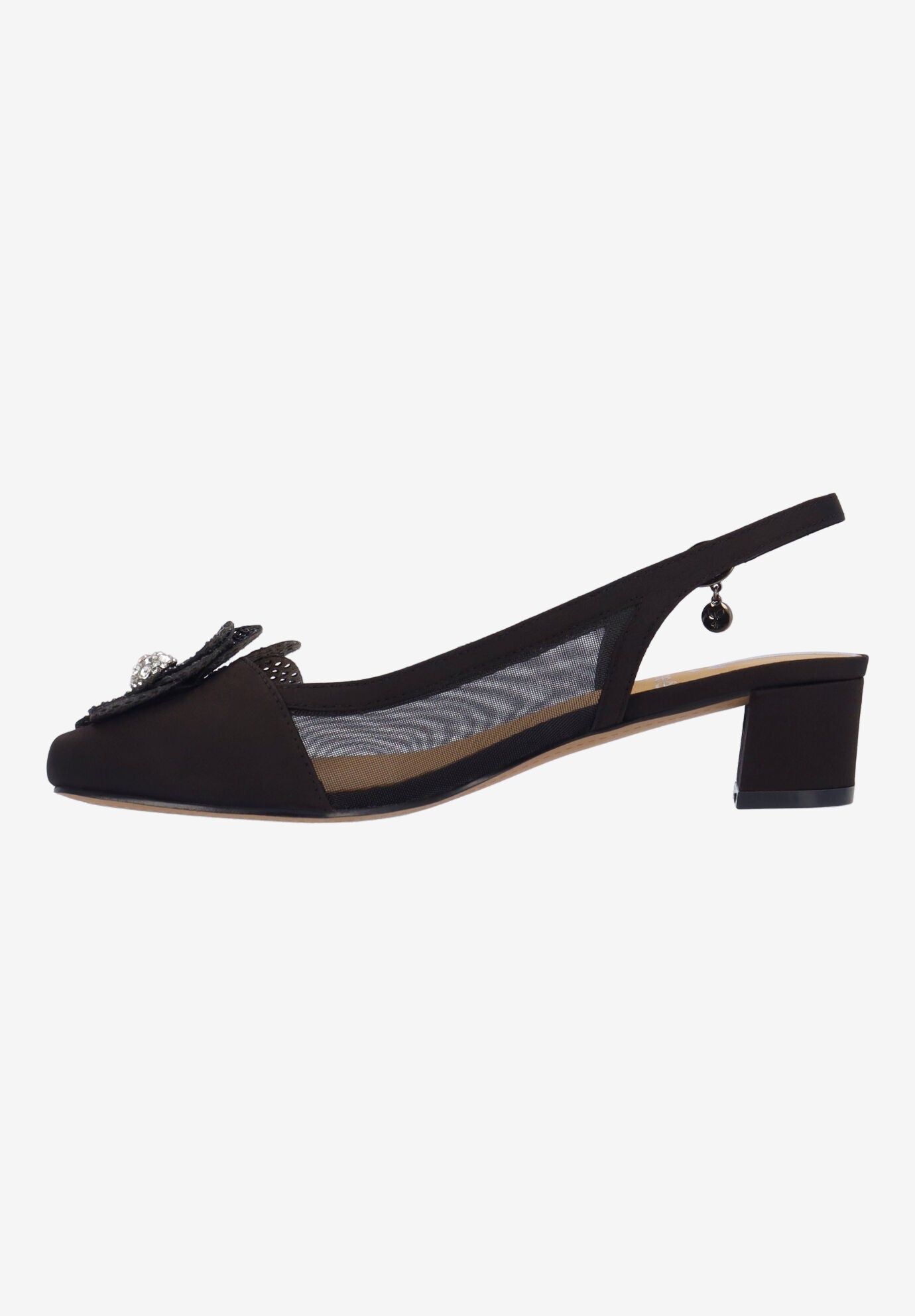 Bellina Slingback Pump, BLACK, alternate image number 4