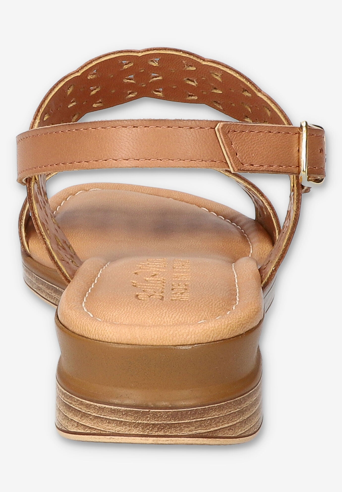 Zoe-Italy Wedge Sandal, WHISKEY LEATHER, alternate image number 3