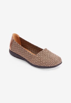 The Bethany Stretch Woven Slip On Flat
