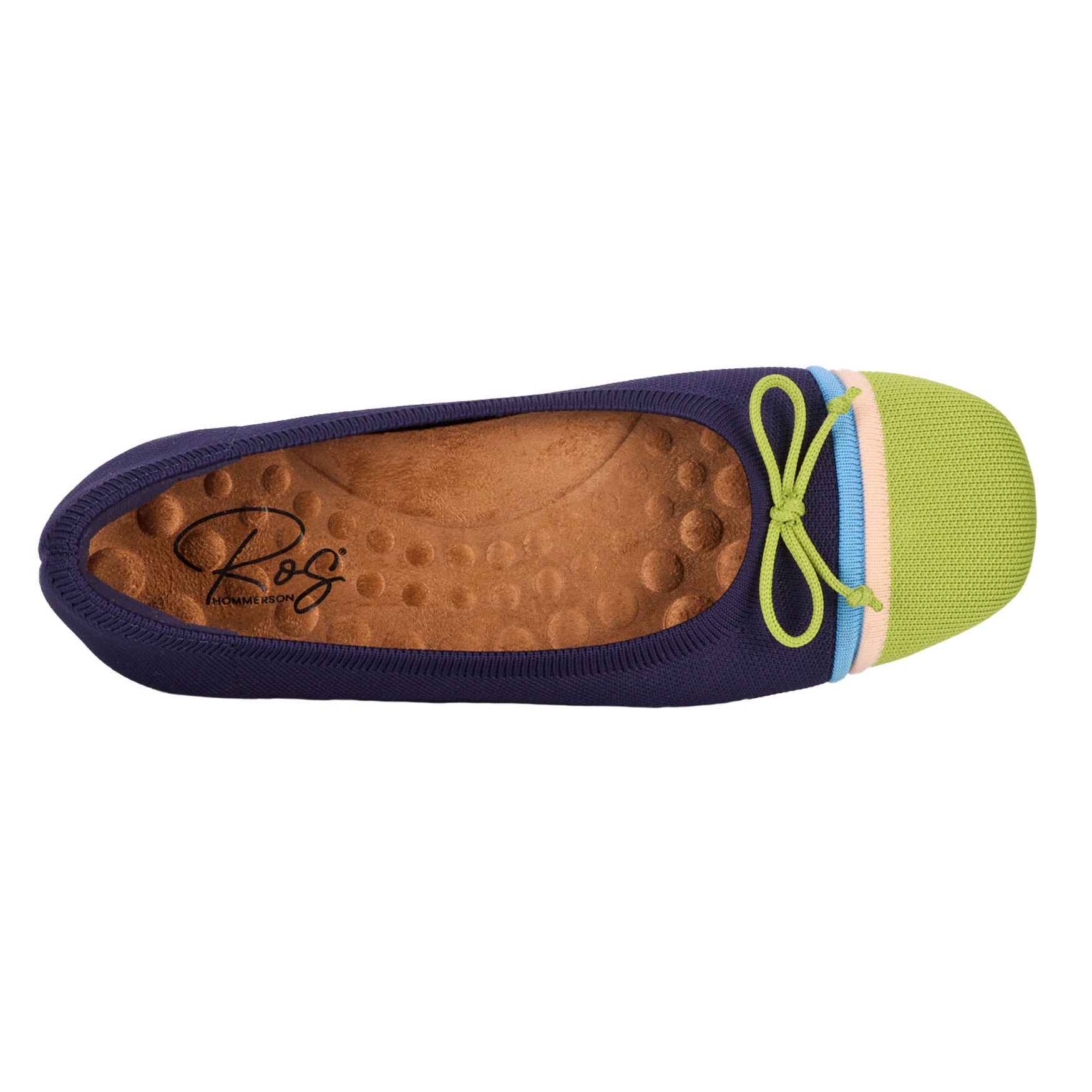 Noelle Knit Flat, NAVY LIME KNIT, alternate image number 6