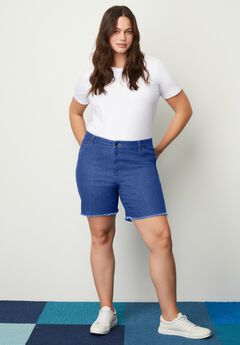 Raw Hem June Fit Denim Shorts