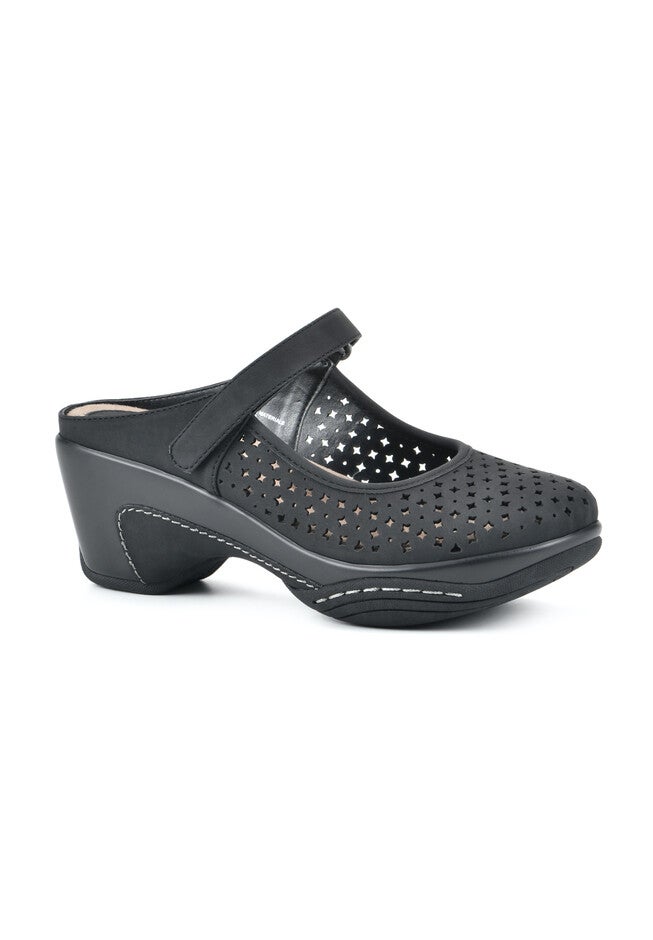 White Mountain Vinto Mule, BLACK SUEDE SMOOTH, hi-res image number null