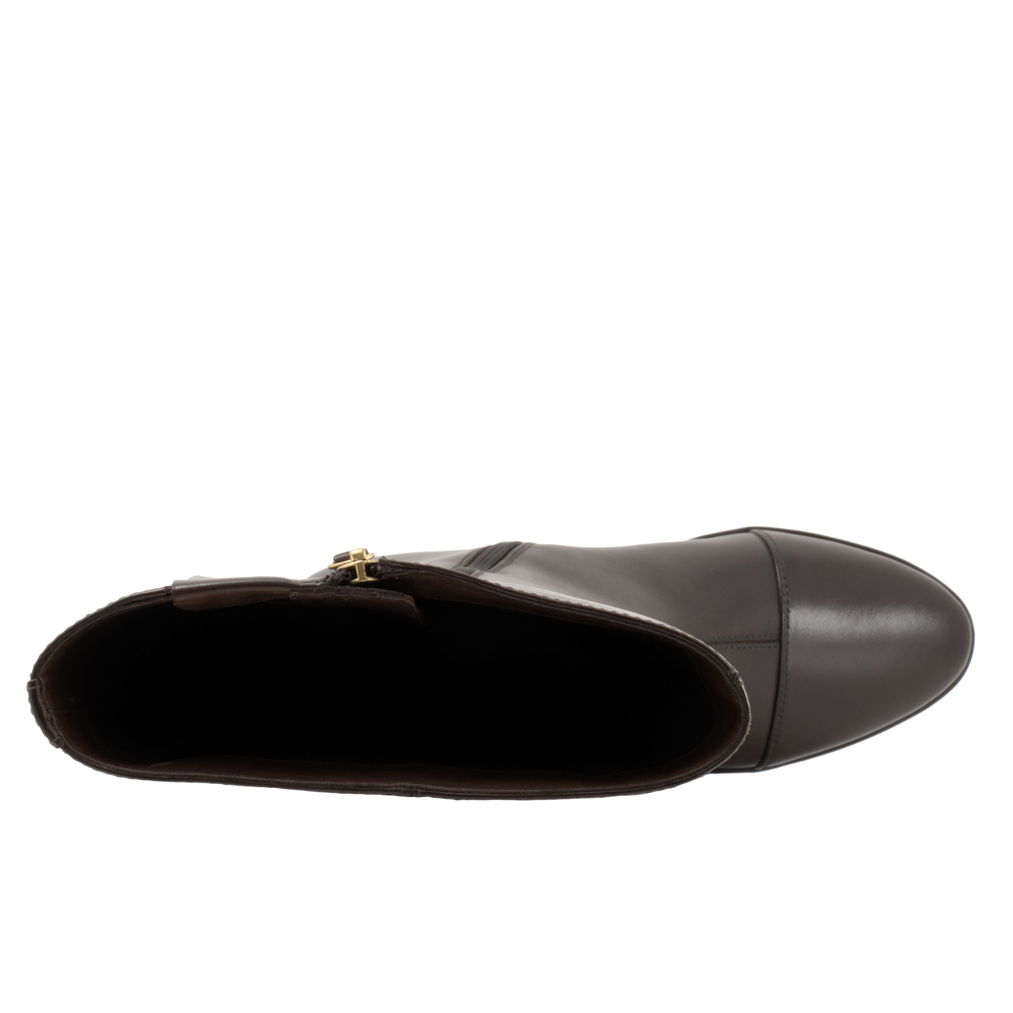 Alexis Wide Calf Boot, DARK BROWN, alternate image number 3