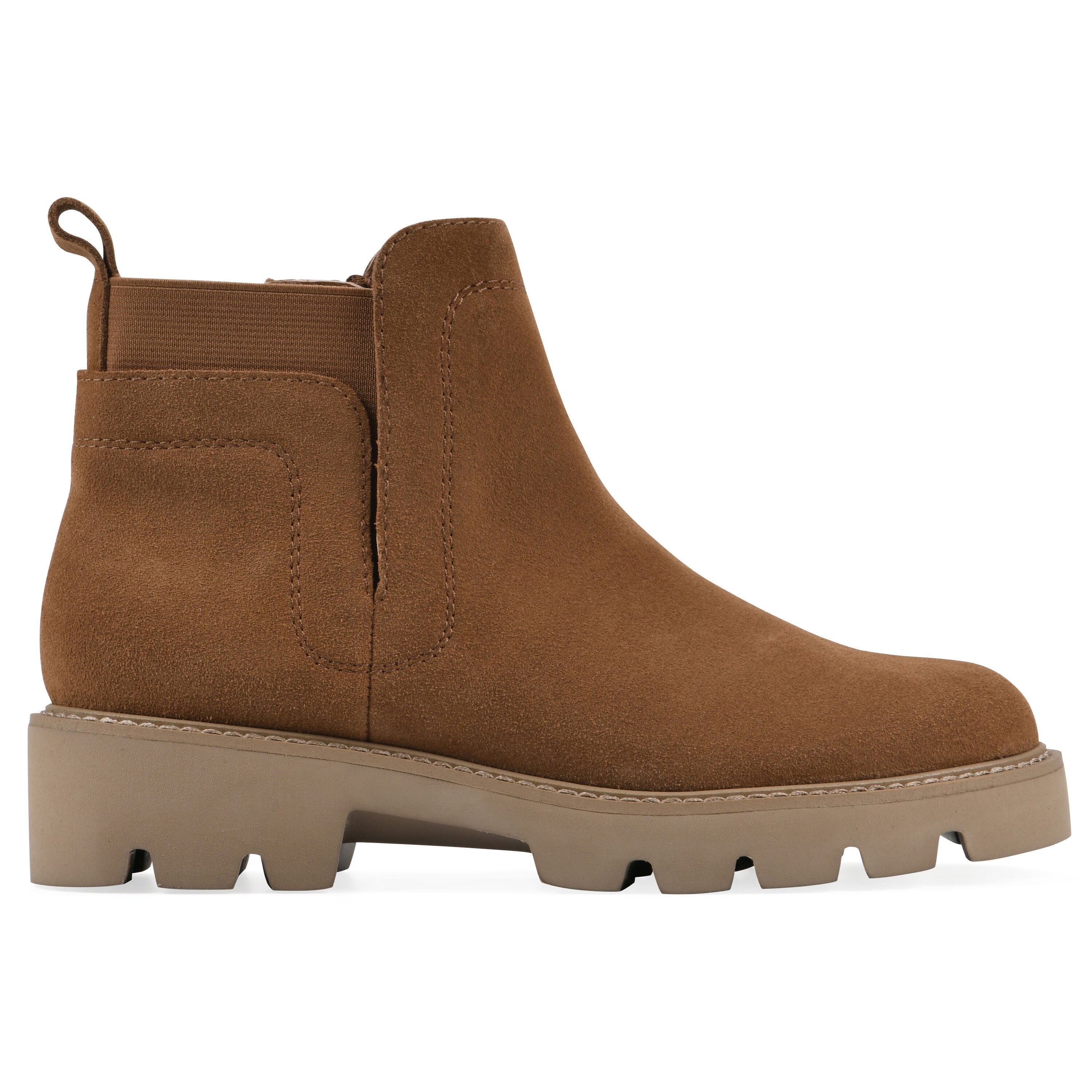 Glassie Lug Sole Chelsea Bootie, WHISKEY SUEDE, alternate image number 2