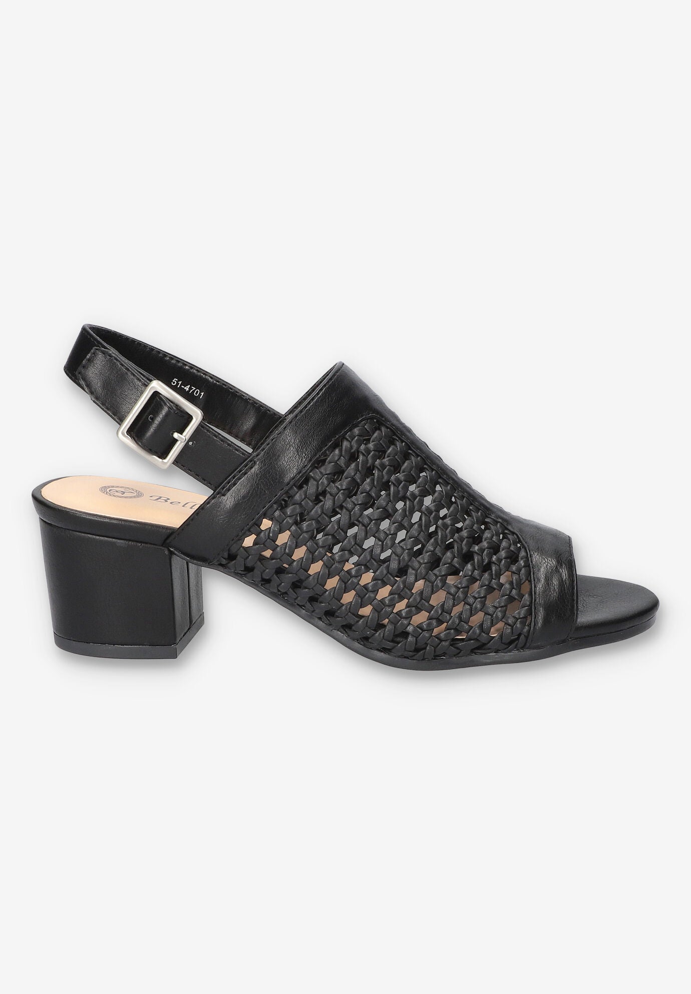 Adley Block Heel Sandals, BLACK, alternate image number 2