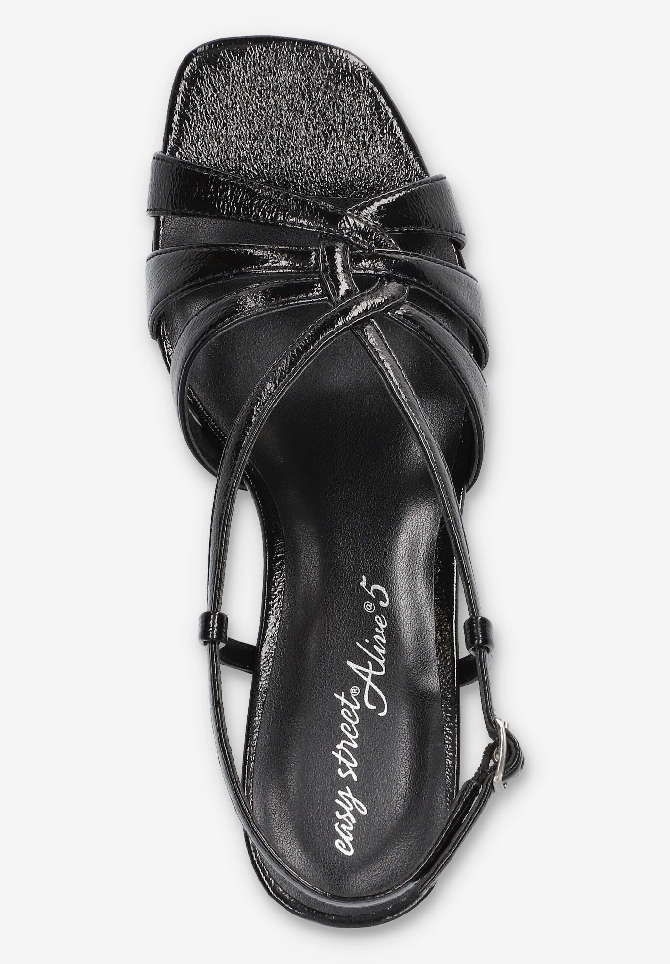 Valorie Sqaure Toe Platform Sandal, BLACK CRINKLED, alternate image number 6