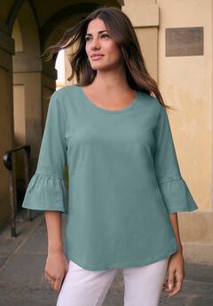 Plus Size Cotton Ultimate Bell Sleeve Tee