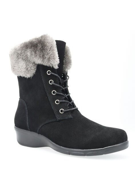 Propet Winslow Suede Bootie, BLACK, hi-res image number null