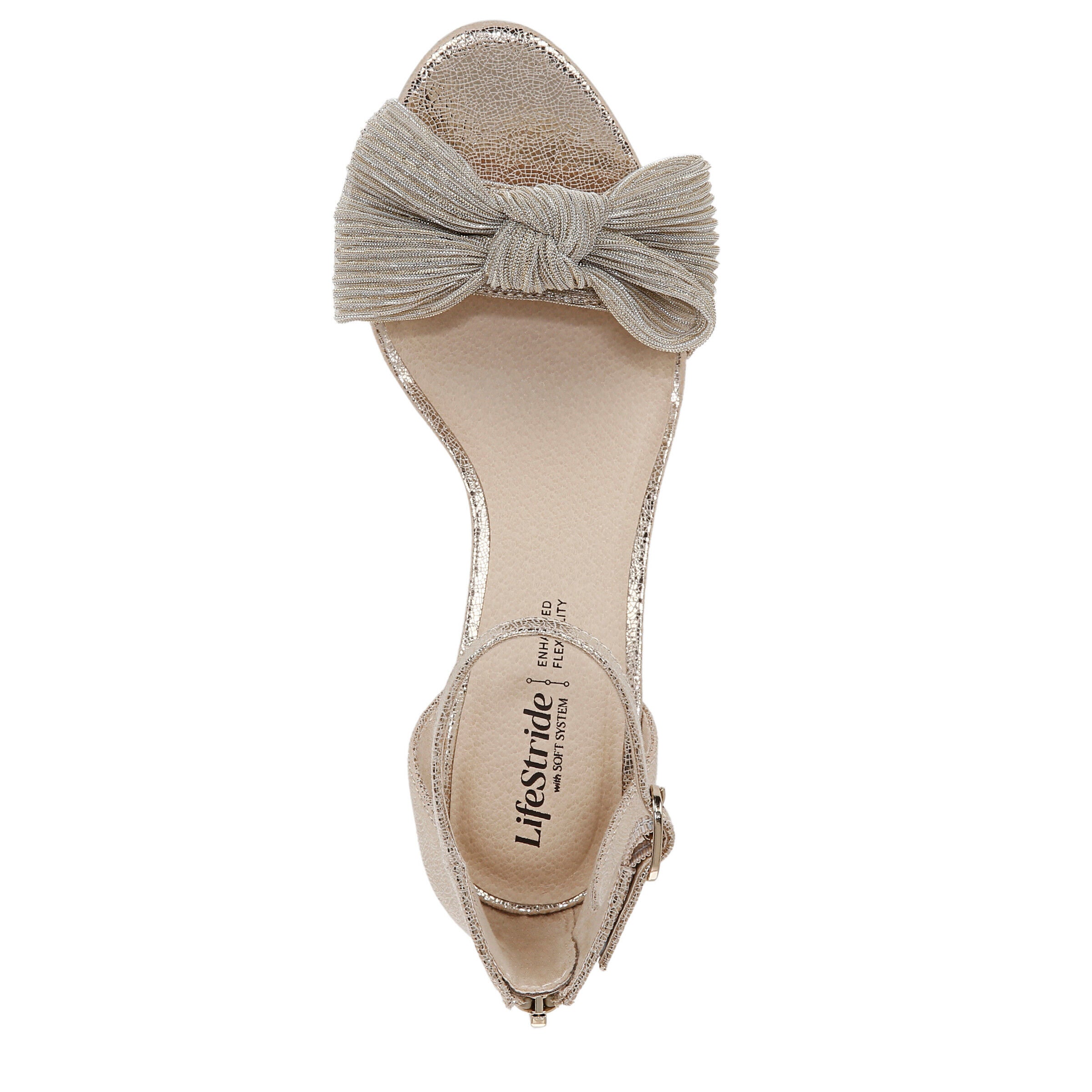 Florencebow Sandal, PLATINO GOLD, alternate image number 6