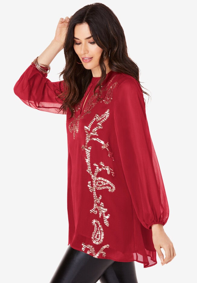 Embellished Keyhole Tunic, , alternate image number null