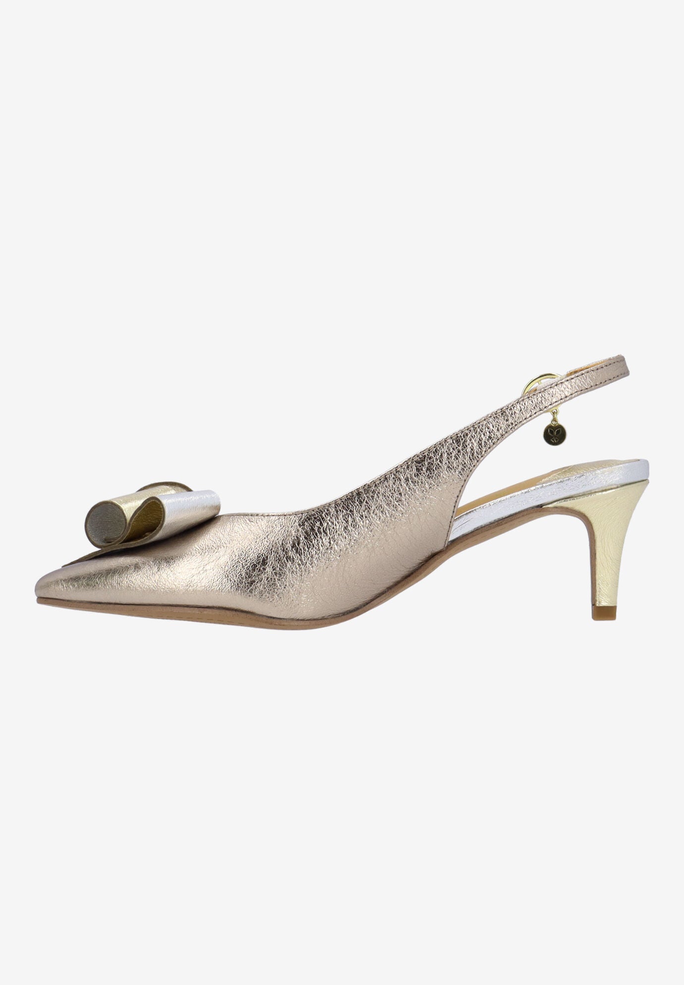 Delara Sling Back Pump, TAUPE GOLD SILVER, alternate image number 4