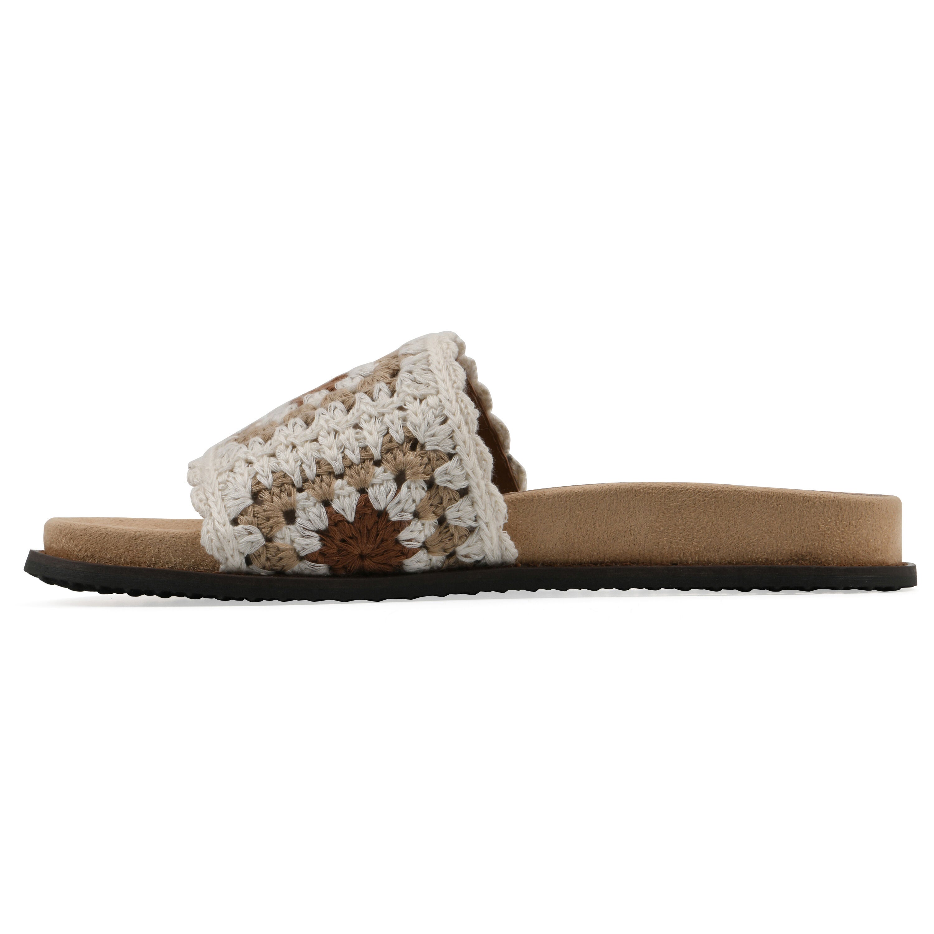 Maxim Slide Sandal, CREAM MULTI FABRIC, alternate image number 3