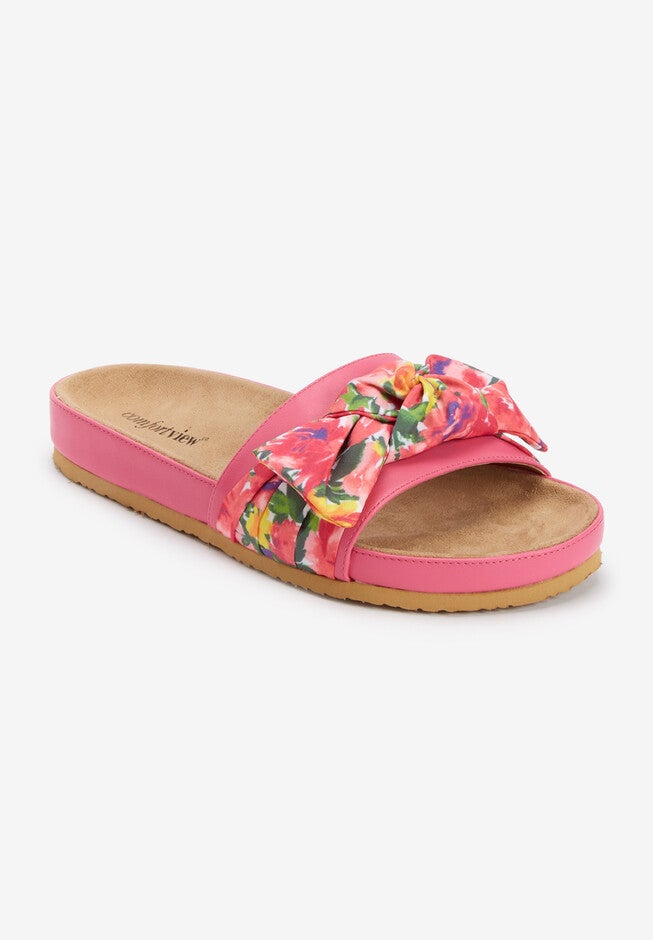 The Stassi Footbed Sandal , CARNATION WATERCOLOR, hi-res image number null