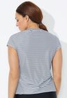 Chlorine Resistant Quarter Zip Swim Tee, , on-hover image number null