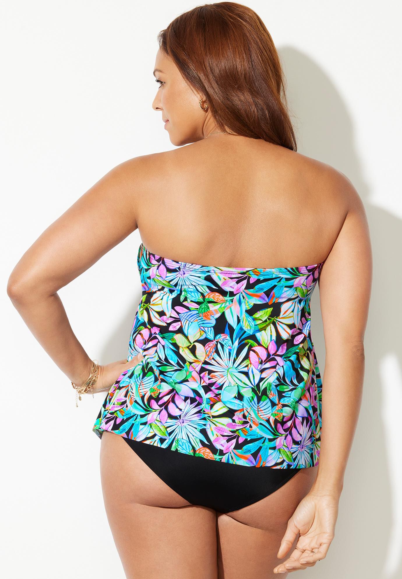 Flyaway Bandeau Tankini Set, , on-hover image number 1