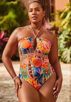 Braided Bandeau One Piece Swimsuit